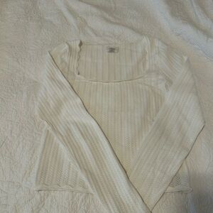 Wilfred Ivory Textured Knit Top